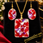Luxury Red Mosaic Jewelry Set